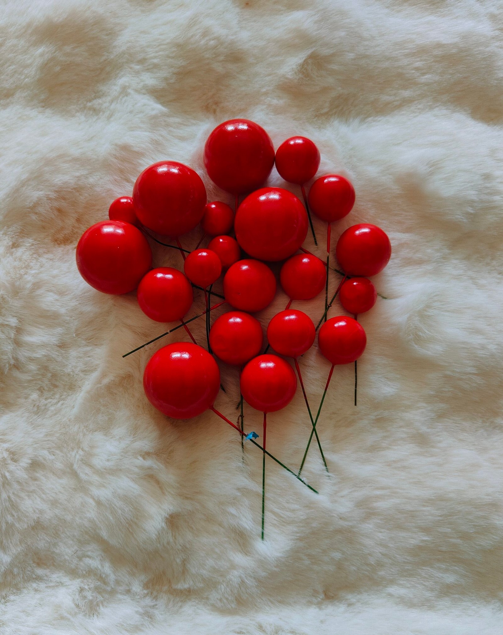 Faux Balls - christmas Red