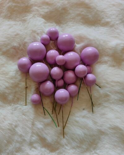 Metallic Faux Balls- purple