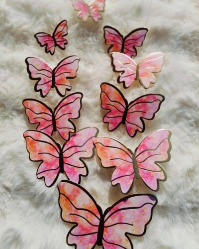 Butterfly Toppers Pink with Orange