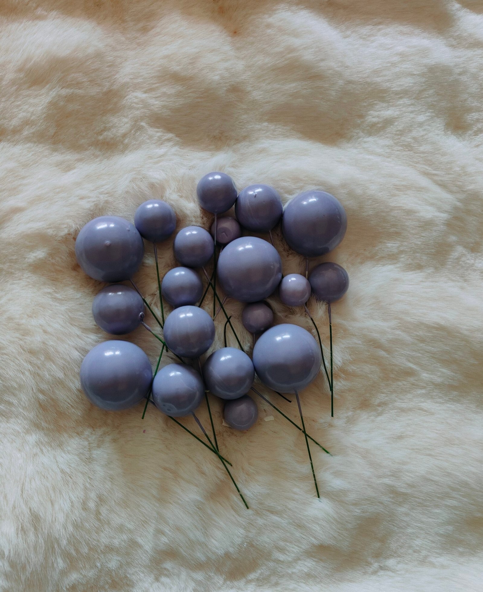 Metallic Faux Balls- light purple