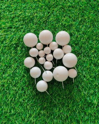 Matte Finish Faux Balls-white