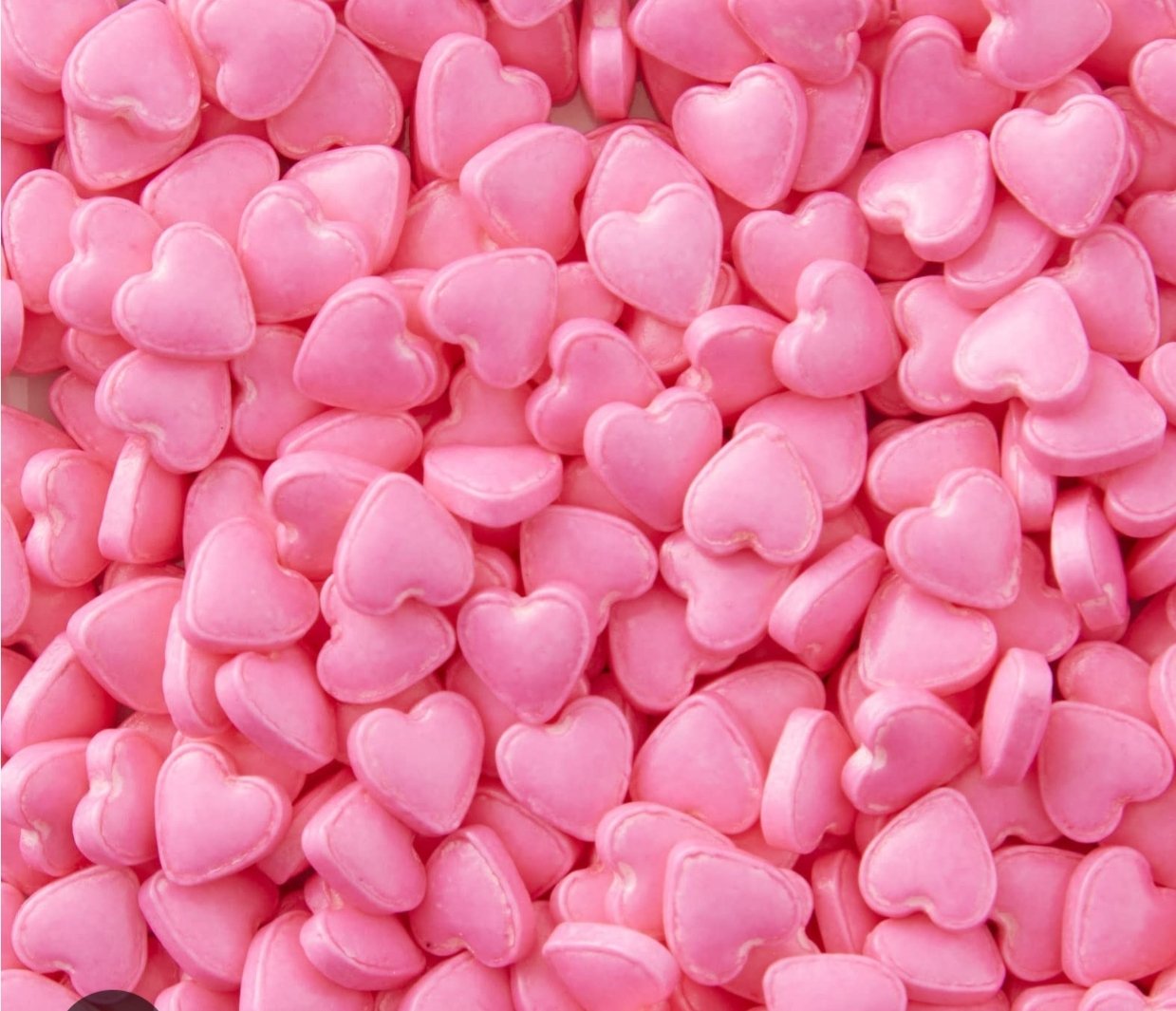 Pink heart sprinkles 100g - Image 2