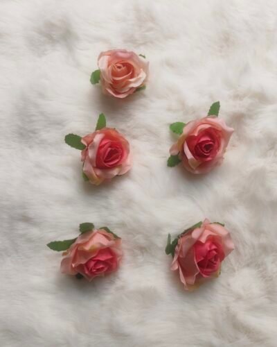 Artificial Flowers Light Red pack of 5