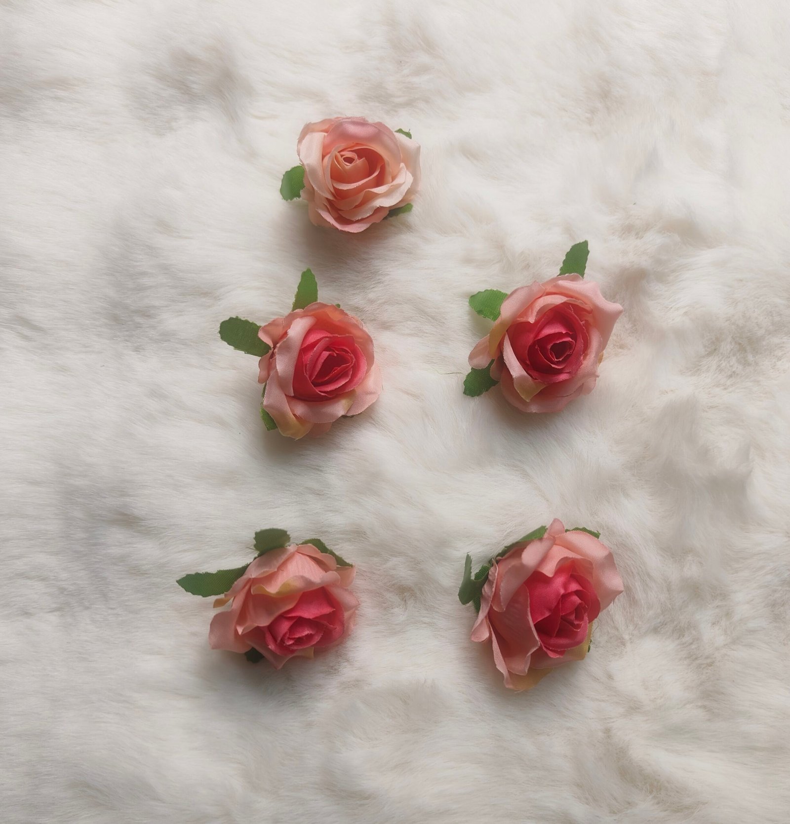 Artificial Flowers Light Red pack of 5