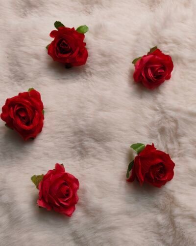Artificial Flowers Red pack of 5