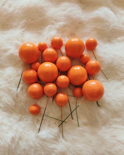 Metallic Faux Balls- orange