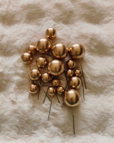 Metallic Faux Balls- Gold