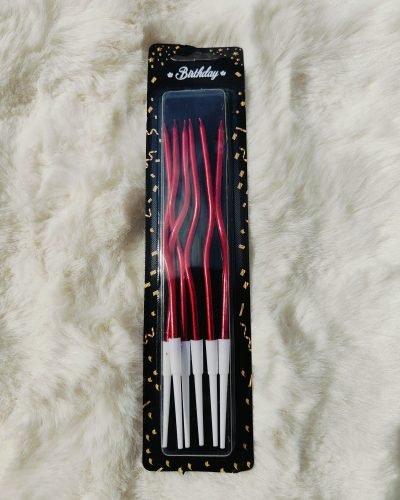 spiral party candles (Red)