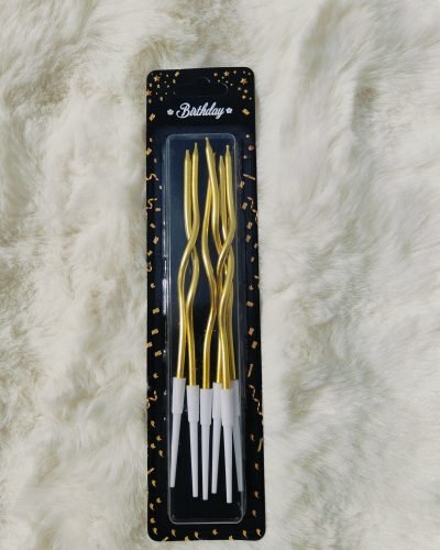 spiral party candles (Gold)