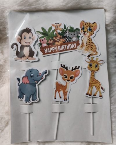 Jungle theme cake topper