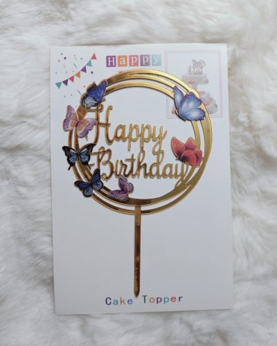 Happy Birthday Graphic Acrylic cake Topper