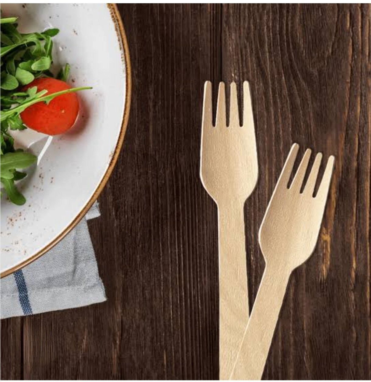 wooden fork set