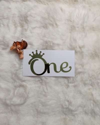 One cutout5 inch (Gold) First Birthday