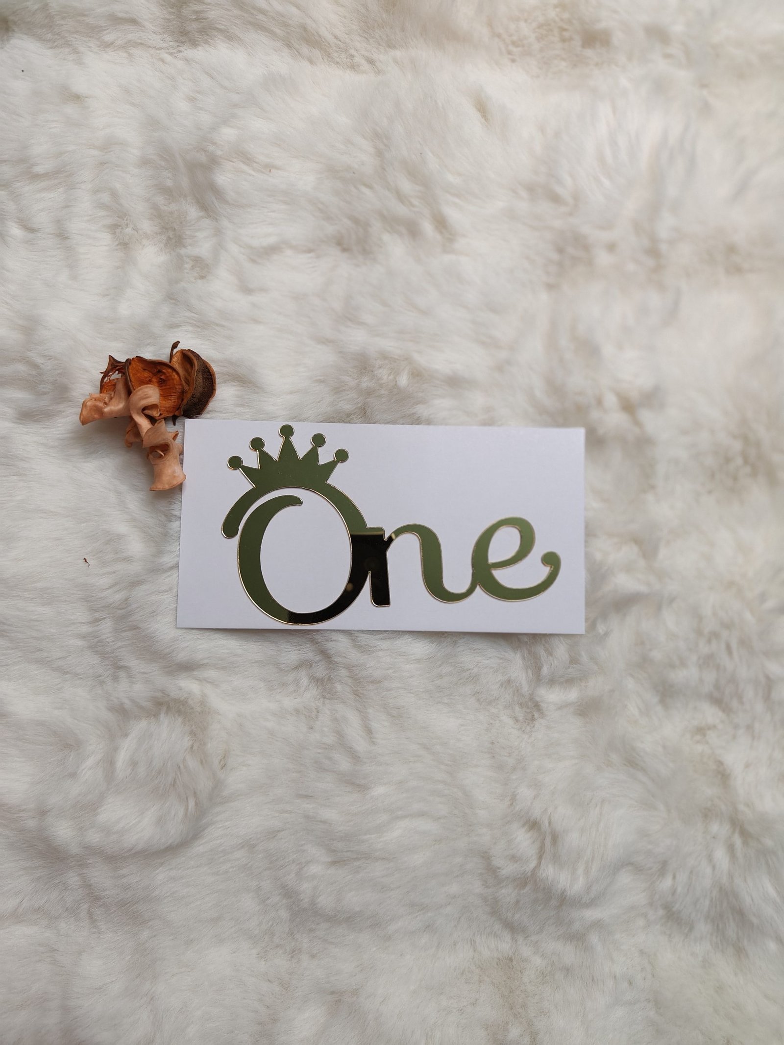 One cutout5 inch (Gold) First Birthday