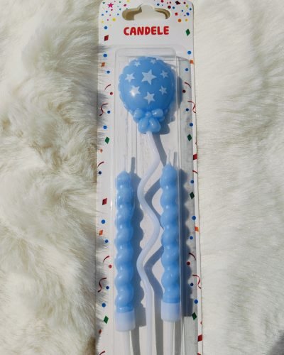 Balloon & Twisted candle set (Blue)