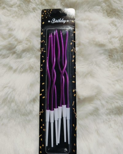spiral party candles (Purple)