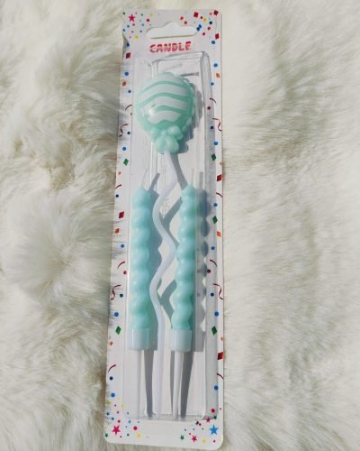 Balloon & Twisted candle set (Green)