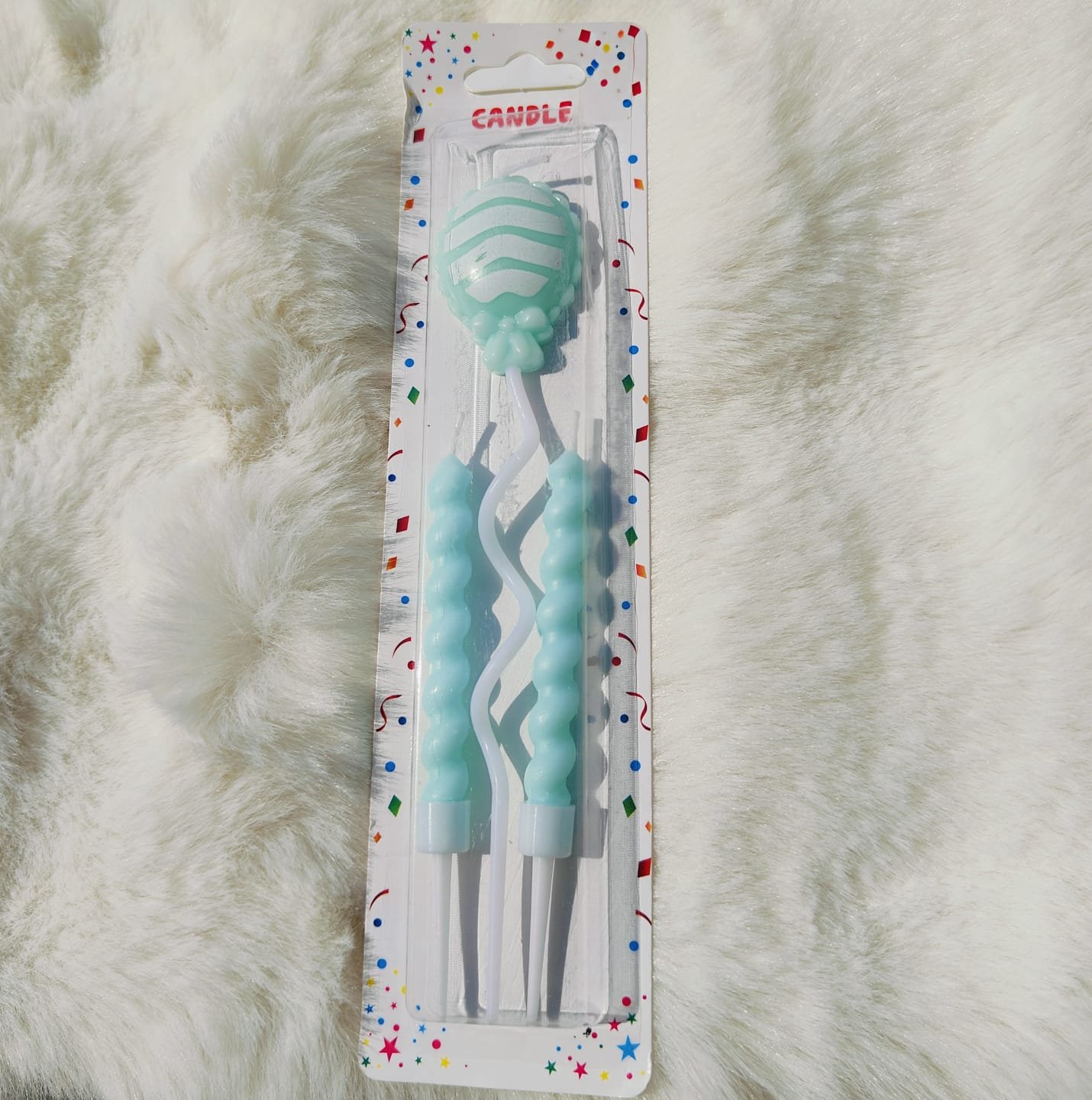 Balloon & Twisted candle set (Green)