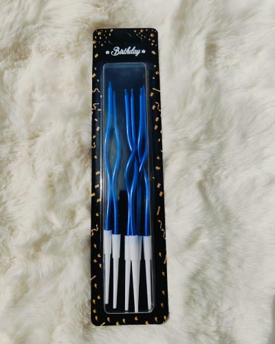spiral party candles (Blue)