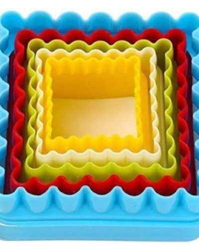 Plastic square shape cutter (5 pieces)