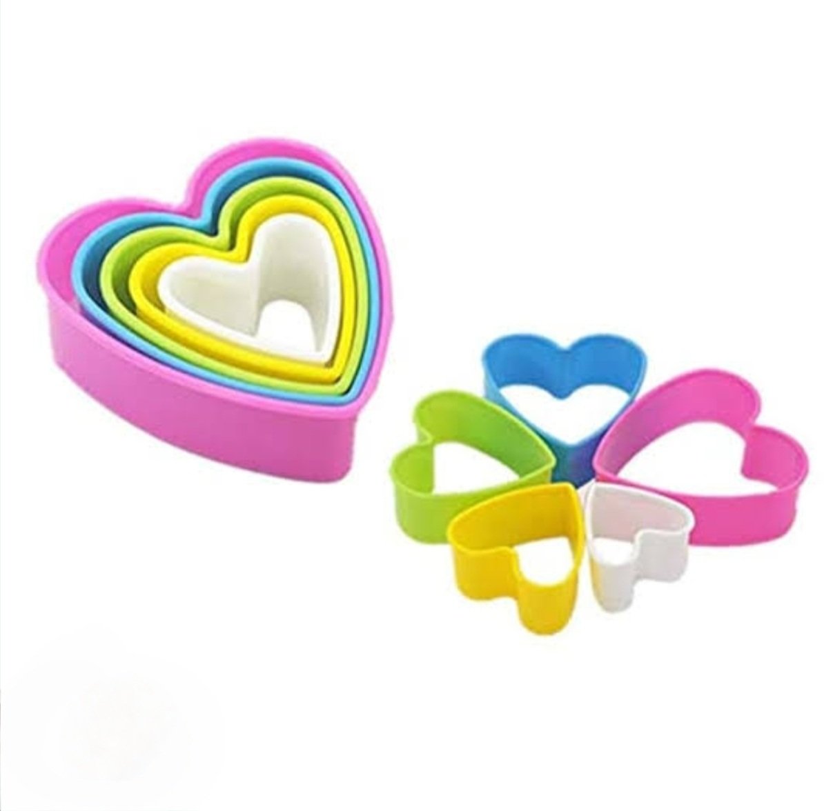 Plastic heart shape cutter (5 piece) - Image 2
