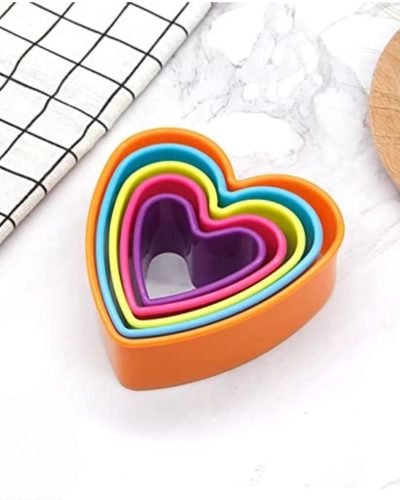 Plastic heart shape cutter (5 piece)