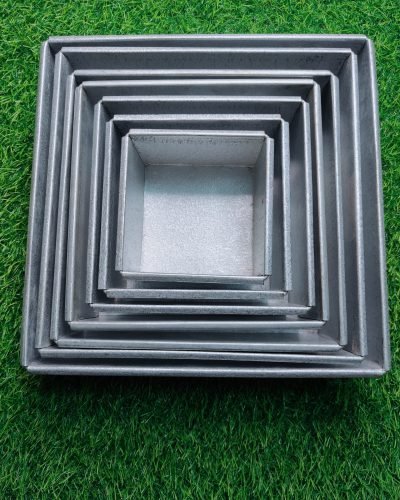 Aluminium Square Tin -2.5 Inch Height