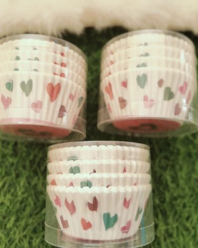 Heart Design Cupcake Liners (100 pcs)
