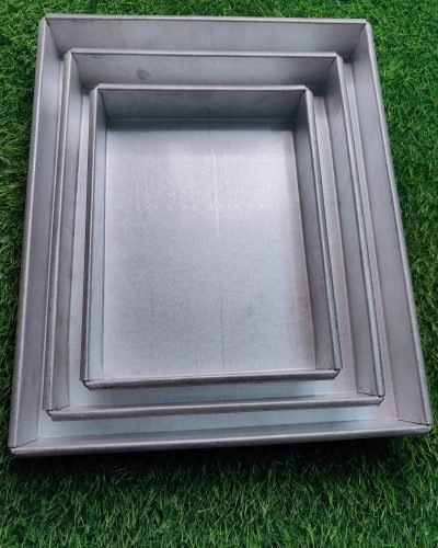 Aluminium Rectangle Brownie Tray 1.5 Inch Height