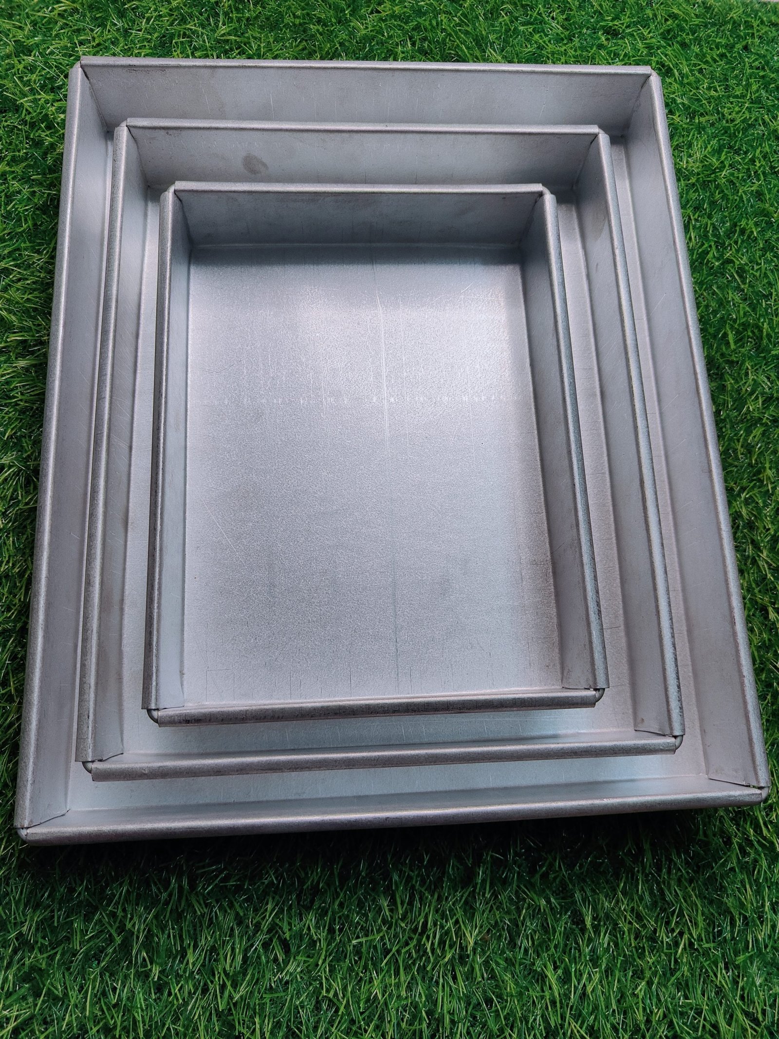Aluminium Rectangle Brownie Tray 1.5 Inch Height